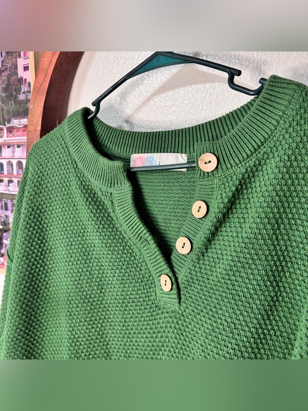 Free People Hailee Knit Sweater Set Pants and Sweater Green - Picture 5 of 7